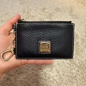 Dooney & Bourke Black Leather Keychain Pouch